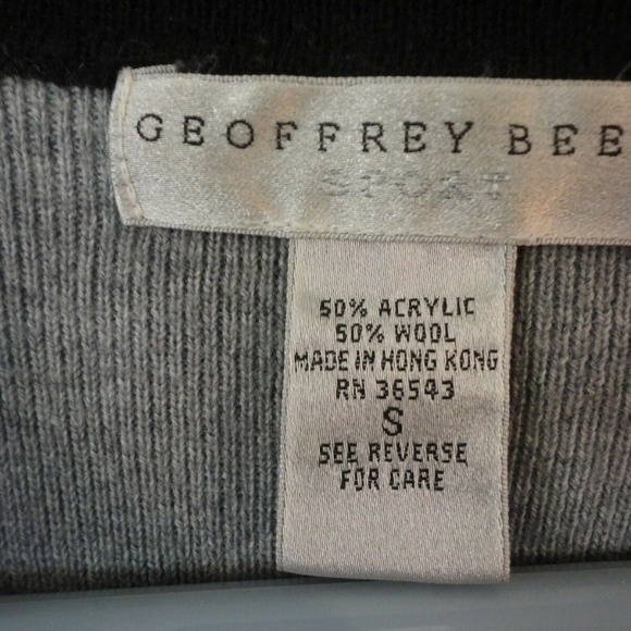 Color blocked Wool blend Cardigan Sweater - Picture 2 of 4